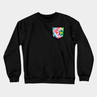 Pocket - Painterly Waterolor Texture Crewneck Sweatshirt